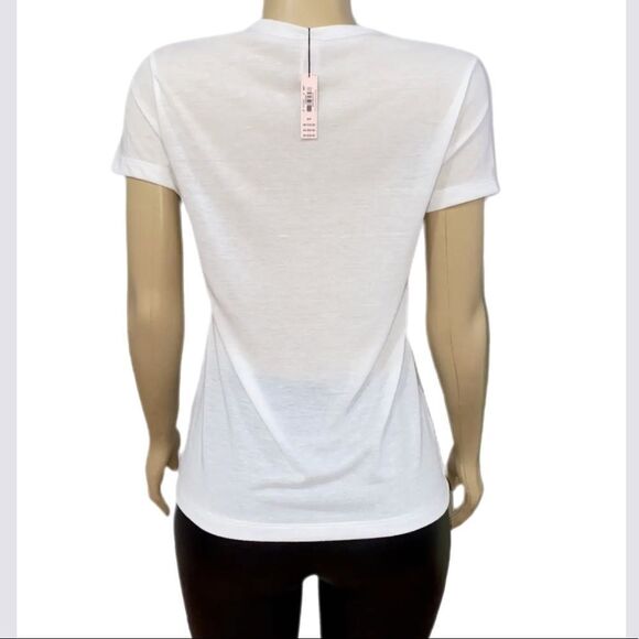 Victoria’s Secret Supermodel Photo Crew neck Tee t-shirt Short Sleeve white L - Picture 3 of 3